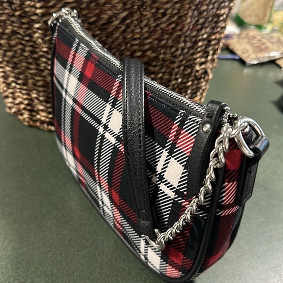Women’s Suede Christmas Plaid (Tartan) Small Handbag in Perfect New Condition - Picture 4 of 13